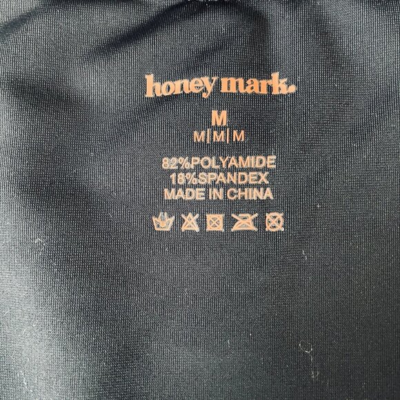 Honeymark Black Swim Dress Skater Swimsuit Coverup Medium Modest Tenniscore - Picture 4 of 9